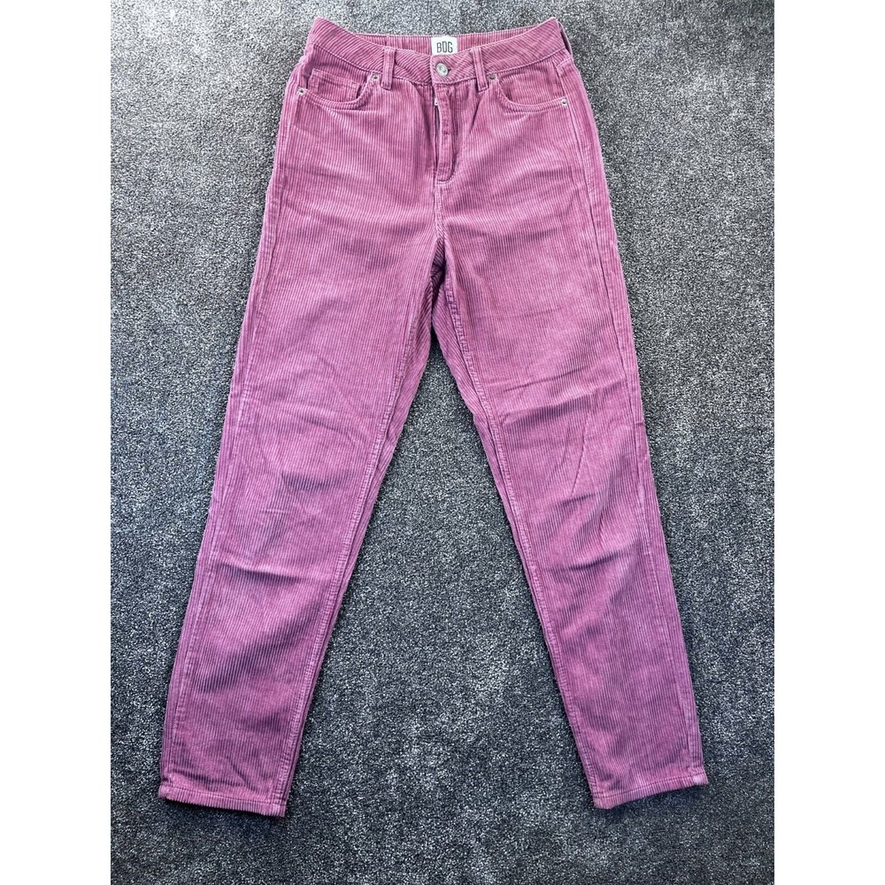 BDG Urban Outfitters Jeans Women W26 Skinny Corduroy Mom High Rise Cotton Rose
